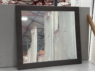 (COLLECTION ONLY) WALL MOUNTED MIRROR IN A BODEGA GREY FRAME 660 X 600MM RRP £125: LOCATION - C7