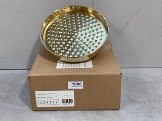 TRADITIONAL ROSE SHOWER HEAD IN BRUSHED BRASS RRP £130: LOCATION - R3