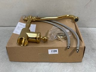 CLASSIC FRENCH STYLE MONO KITCHEN SINK MIXER TAP IN GOLD RRP £299: LOCATION - R3