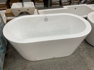 1500 X 800MM MODERN TWIN SKINNED DOUBLE ENDED FREESTANDING BATH RRP £789: LOCATION - C1