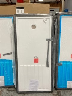 (COLLECTION ONLY) CLEAR GLASS SILVER FRAMED 1000 X 1850 X 6MM SLIDING SHOWER DOOR WITH A PEARLSTONE WALK IN 1700 X 800MM SHOWER TRAY RRP £1105: LOCATION - C5