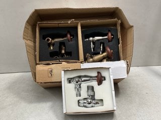 QTY OF ASSORTED TRADITIONAL TRV VALVES WITH LOCKSHIELDS RRP £450: LOCATION - R2