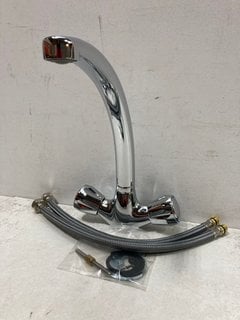 MONO KITCHEN SINK MIXER TAP IN CHROME WITH SWIVEL SPOUT RRP £180: LOCATION - R1