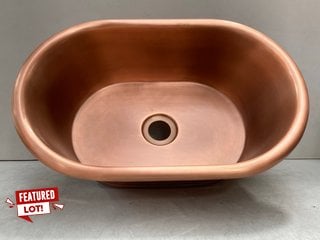 BC DESIGNS BACO51 VESSEL BASIN IN COPPER RRP £642: LOCATION - R2