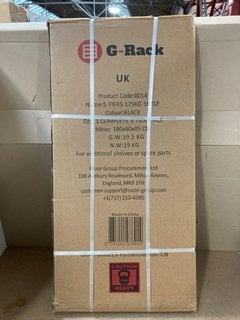 G-RACK 5 TIER 175KG SHELVING: 1 COMPLETE RACK - PRODUCT CODE: 0014: LOCATION - WH9