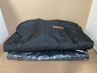 2 X RUGGAROBES IN BLACK/ORANGE: UK SIZE L: LOCATION - WH10