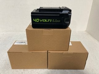 3 X 40V 5.0AH RECHARGEABLE POWER TOOL BATTERIES: LOCATION - H15