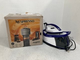 NESPRESSO VERTUO NEXT COFFEE MACHINE TO INCLUDE RUSSELL HOBBS STEAM POWER IRON IN WHITE: LOCATION - H11