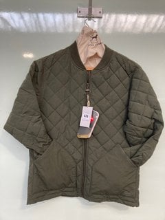 HINTER & HOBART PEMBROKE MENS QUILTED JACKET IN KHAKI - UK SIZE XS : RRP £160.00: LOCATION - G4