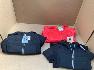 3 X ASSORTED MOUNTAIN WAREHOUSE LADIES JACKETS TO INCLUDE RECYCLED PADDED ACTIVE JACKET IN RED- UK SIZE 12: RRP £79.99: LOCATION - G4