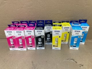 QTY OF EPSON DURABRITE ET INK IN VARIOUS COLOURS TO INCLUDE BLACK: LOCATION - G6