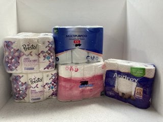 QTY OF ASSORTED TOILET & KITCHEN ROLL TO INCLUDE PRESTO! JUMBO KITCHEN ROLL: LOCATION - WH1