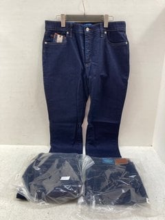 3 X PAIRS OF R.M.WILLIAMS MEREDITH REGULAR FIT JEANS IN DARK DENIM- UK SIZE W32"/L32"- COMBINED RRP £312.00: LOCATION - G9