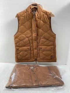 2 X R.M.WILLIAMS LADIES WILBY VESTS IN BROWN- UK SIZE 14 : COMBINED RRP £176.00: LOCATION - G10