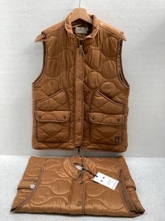 2 X R.M.WILLIAMS LADIES WILBY VESTS IN BROWN- UK SIZE 12 : COMBINED RRP £176.00: LOCATION - G11