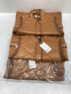 3 X R.M.WILLIAMS LADIES WILBY VESTS IN BROWN- UK SIZE 12 : COMBINED RRP £264.00: LOCATION - G11