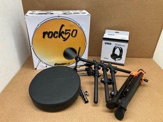 CARLSBRO ROCK50 JUNIOR ELECTRONIC DRUM KIT BUNDLE WITH HEADPHONES - RRP £139.00: LOCATION - G15