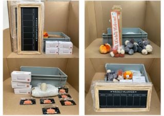 QTY OF ASSORTED HOUSEHOLD ITEMS TO INCLUDE 4 X WEEKLY CHALKBOARD PLANNERS: LOCATION - F15