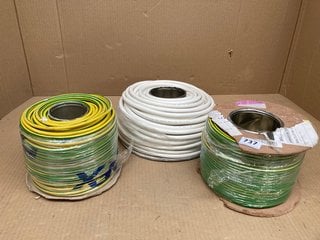 3 X ASSORTED REELS OF ELECTRICAL WIRING: LOCATION - F15