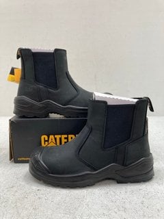 CAT FOOTWEAR STRIVER DEALER SAFETY BOOTS IN BLACK- UK SIZE 8: LOCATION - F14