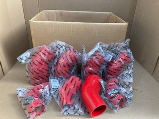 QTY OF MISHIMOTO MMCP-R45-2535RD SILICONE REDUCER COUPLERS IN RED: LOCATION - F11