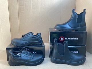 2 X PAIRS OF BLACKROCK DEALER SAFETY BOOTS-UK SIZE 9 TO INCLUDE PAIR OF BLACKROCK ULTIMATE SAFETY SHOES IN BLACK-UK SIZE 8: LOCATION - F10