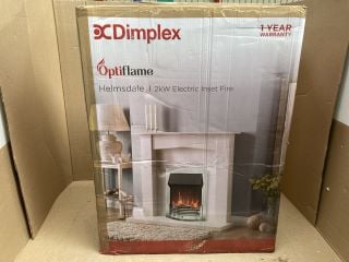 DIMPLEX HELMSDALE OPTIFLAME INSET ELECTRIC FIRE IN MODERN CHROME- RRP £360.00: LOCATION - F8