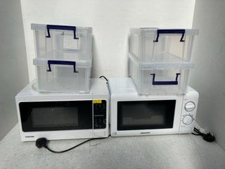 QTY OF ASSORTED HOUSEHOLD ITEMS TO INCLUDE DAEWOO 800W 20 LITRE MICROWAVE IN WHITE: LOCATION - F6