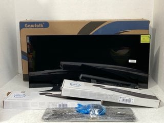 GAWFOLK 34" ULTRAWIDE CURVED GAMING MONITOR 165HZ - MODEL NO. GF340C TO INCLUDE 3 X DELL WIRELESS KEYBOARDS WITH MICE: LOCATION - WH4