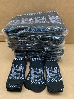 QTY OF RYZE XTREME AIR SPORTS SOCKS IN BLACK: LOCATION - F3