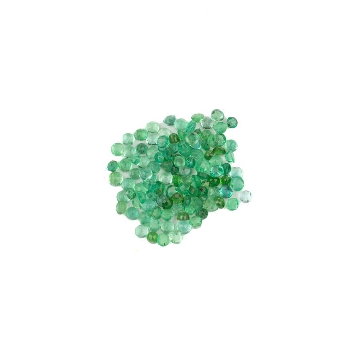 9.31ct Emerald Faceted Round-cut Parcel of Gemstones, 2.5mm