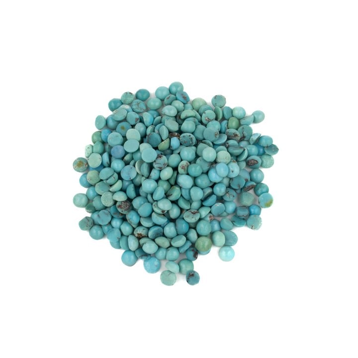 67.60ct Turquoise Cabochon Round-cut Parcel of Gemstones, 4mm