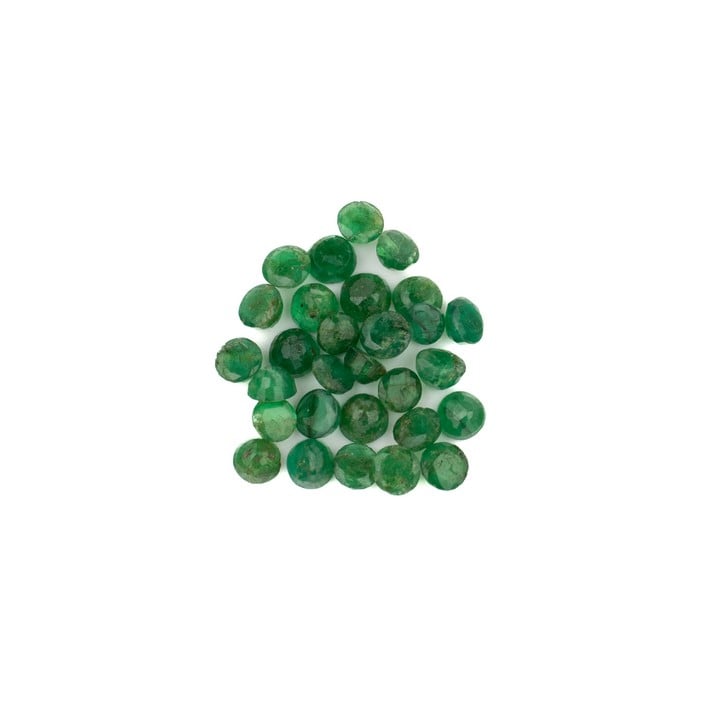 8.33ct Emerald Faceted Round-cut Parcel of Gemstones, 4mm