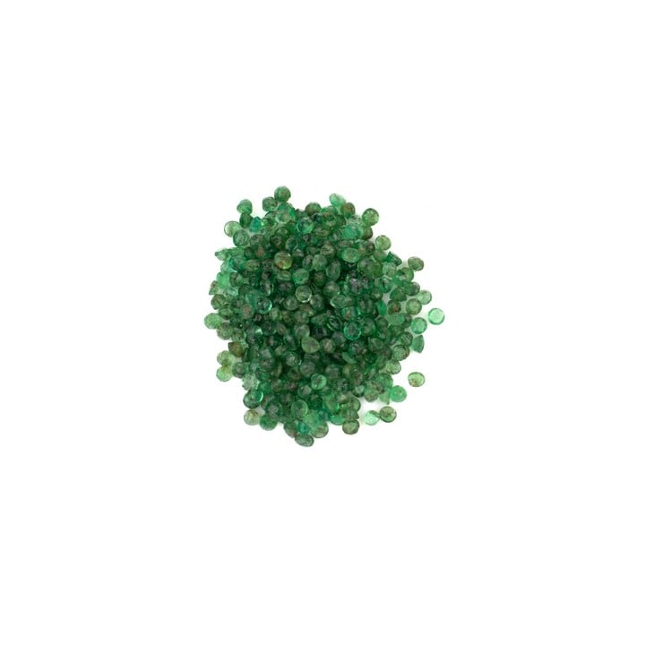 10.48ct Emerald Faceted Round-cut Parcel of Gemstones, 2mm