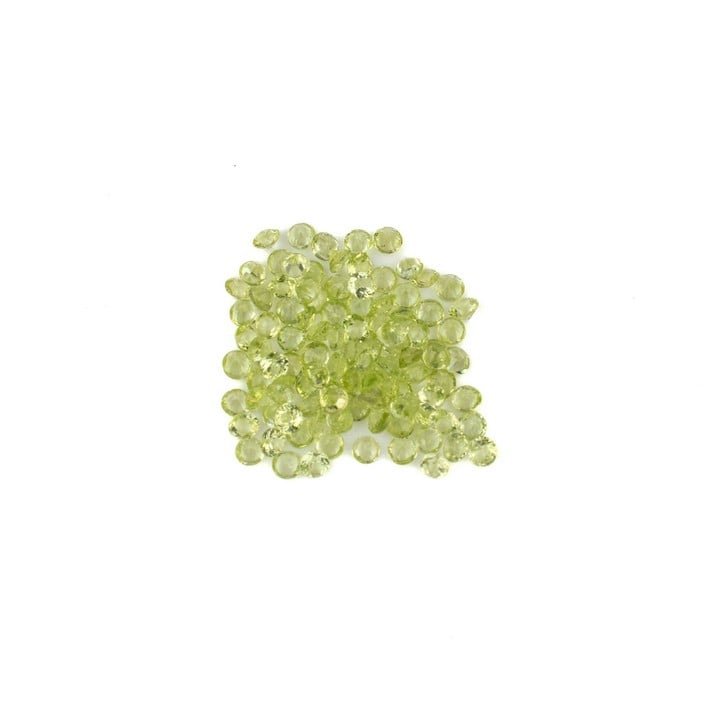 2.83ct Peridot Faceted Round-cut Parcel of Gemstones, 1.75mm