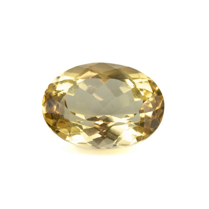 45.20ct Citrine Faceted Oval-cut Single Gemstone, 26x20mm