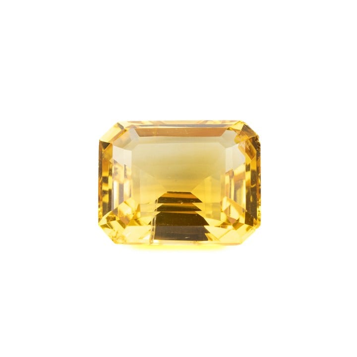 26.49ct Citrine Faceted Octagon-cut Single Gemstone, 20x16mm