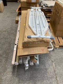 PALLET OF ASSORTED ITEMS TO INCLUDE JOHN LEWIS & PARTNERS BLACKOUT ROLLER BLIND IN CREAM 183 X 160CM: LOCATION - A8 (KERBSIDE PALLET DELIVERY)