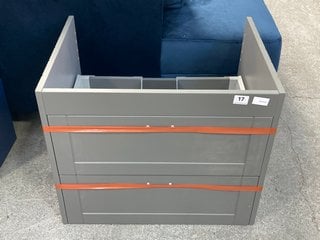 NOTTINGHAM 2 DRAWER WALL HUNG UNIT IN GREY: LOCATION - B2