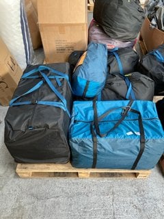 PALLET OF ASSORTED TENTS TO INCLUDE 4 PERSON DOME TENT: LOCATION - A4