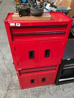 2 X MULTI DRAWER TOOL CHESTS IN RED: LOCATION - B4