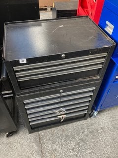 6 DRAWER TOOL CHEST IN BLACK TO INCLUDE 3 DRAWER TOOL CHEST IN BLACK: LOCATION - B4