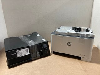 CANON K10574 MULTIFUNCTIONAL PRINTER IN BLACK TO ALSO INCLUDE HP 4ZB95A COLOUR LASER WIRELESS PRINTER IN WHITE: LOCATION - AR1