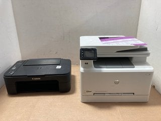 HP COLOUR LASERJET PRO MFP M283FDW WIRELESS MULTIFUNCTIONAL PRINTER IN WHITE TO ALSO INCLUDE CANON PIXMA TS3350 WIRELESS PRINTER IN BLACK: LOCATION - AR1