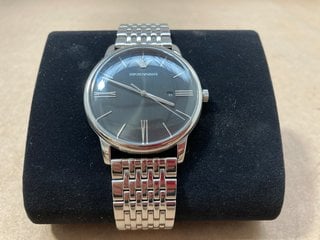 EMPORIO ARMANI STAINLESS STEEL 3 HAND WATCH: LOCATION - AR5