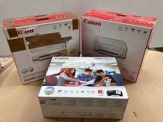 2 X CANON PIXMA TS5151 WIRELESS ALL IN ONE PRINTERS TO ALSO INCLUDE CANON PIXMA TS3350 WIRELESS 3 IN 1 PRINTER: LOCATION - AR7