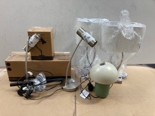 QTY OF ASSORTED JOHN LEWIS & PARTNERS LAMPS TO INCLUDE 2 X NEW TOM TOUCH TABLE LAMPS: LOCATION - AR8