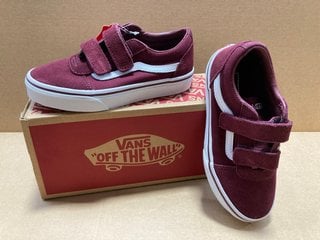 VANS CHILDRENS WARD V SUEDE VELCRO STRAP SHOES IN PORT ROYAL - UK 1: LOCATION - AR14