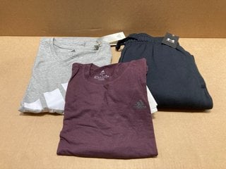 3 X ASSORTED CLOTHING ITEMS TO INCLUDE ADIDAS GYM VEST IN GREY - UK L: LOCATION - AR14