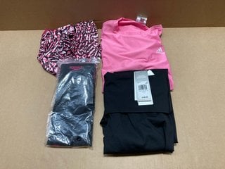 4 X ASSORTED CLOTHING ITEMS TO INCLUDE ADIDAS LEGGINGS IN BLACK - UK L: LOCATION - AR14